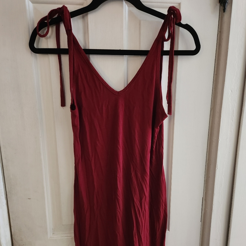Maroon soft summer dress